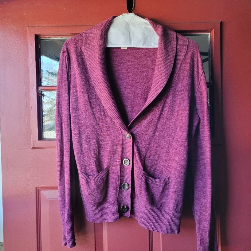 Women's v-neck button down sweater